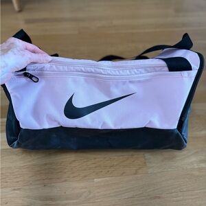 Nike Black and Pink Duffel Bag